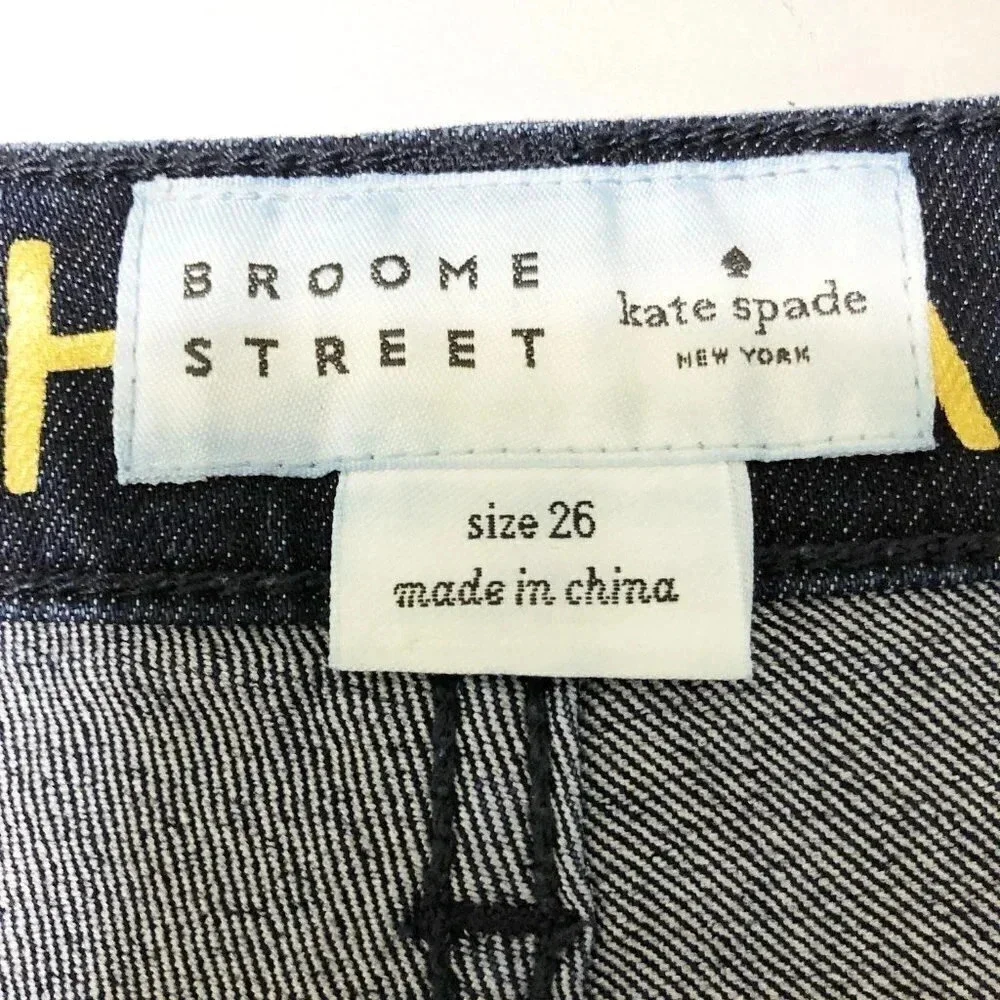 Kate Spade Broome Street Dark Wash Skinny Crop Jeans Women's Waist Size 26